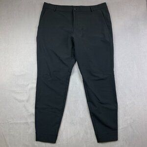 UNRL Golf Mens Halifax Pants 2XL 40-42 Black Chino Tapered Stretch 32" Inseam